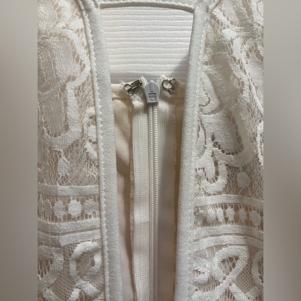 TOBI “Out for the Day” Plunging bodycon mini dress in ivory white, NWT! Size M - Picture 9 of 11